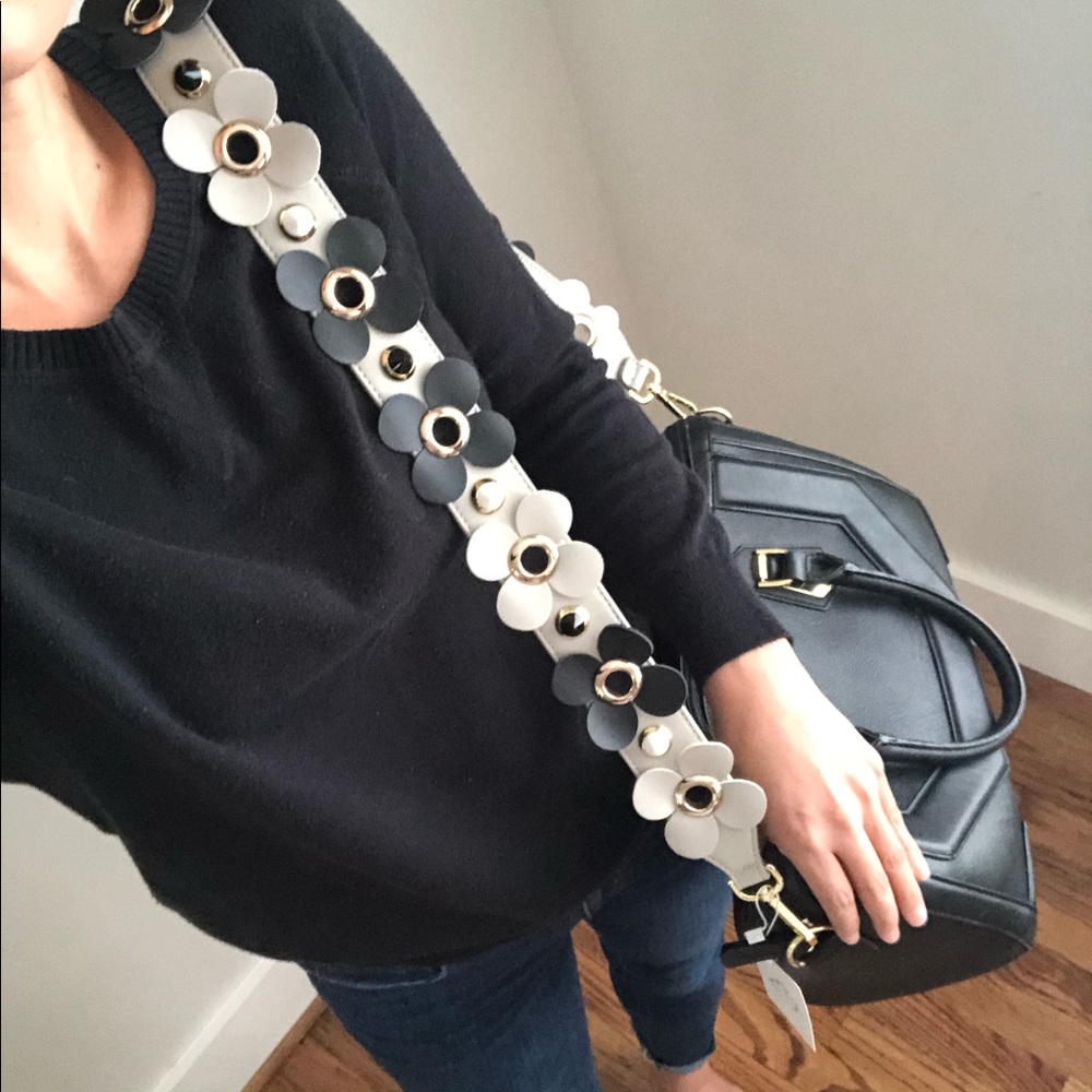 Floral Studded Purse Strap